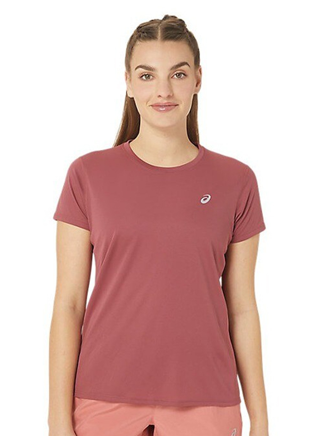 

ASICS Silver SS Round Neck T-Shirt, Red