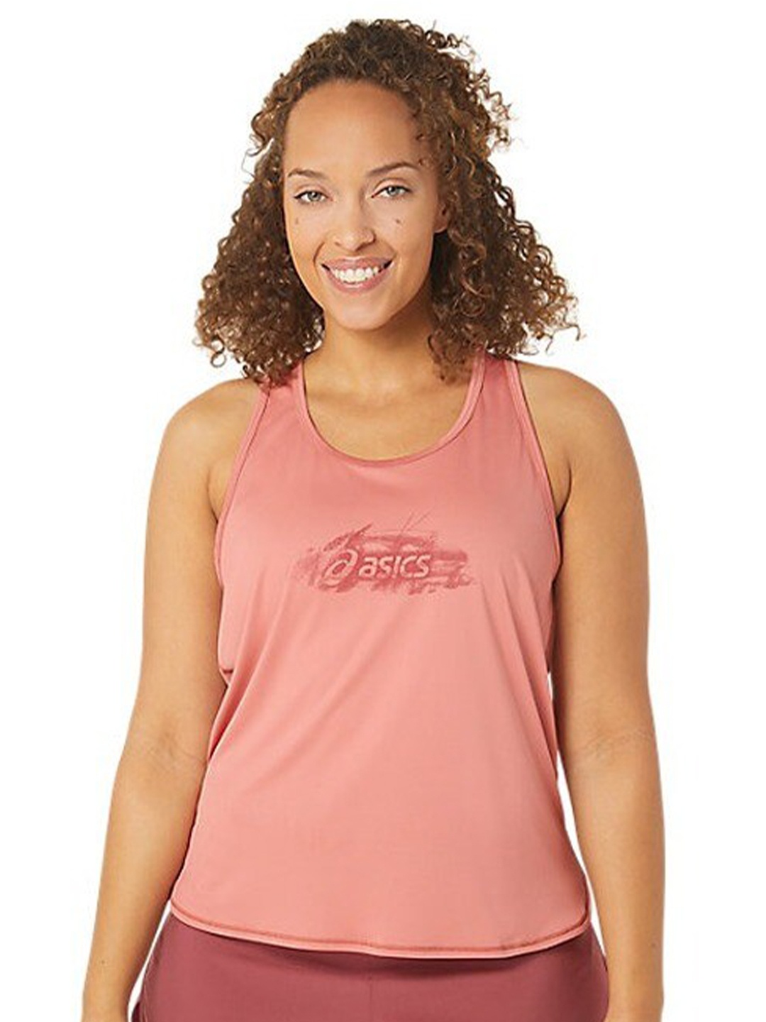 

ASICS Nagino Run Graphic Printed Sleeveless Round Neck T-Shirt, Red