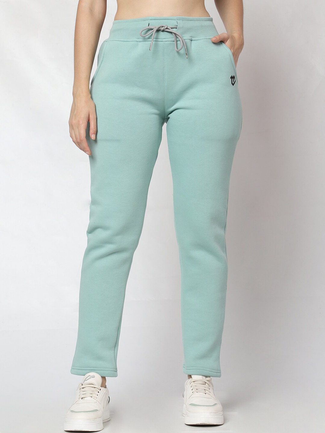

Mark Leute Women Mid Rise Fleece Track Pants, Sea green
