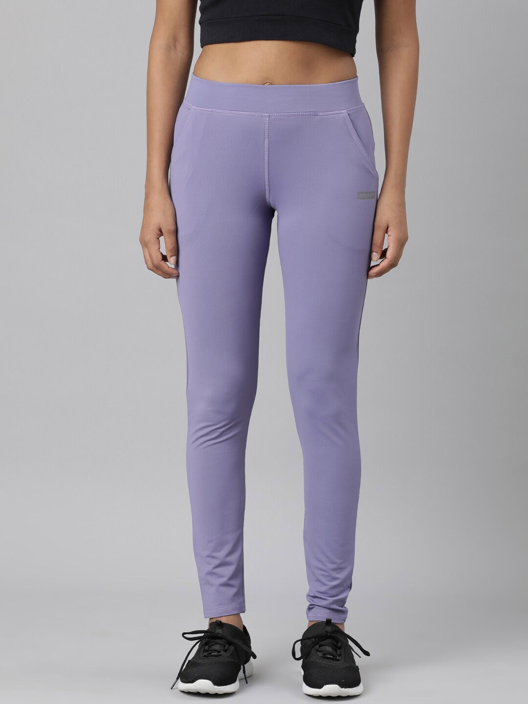 

SHOWOFF Women Slim-Fit High-Rise Track Pants, Lavender