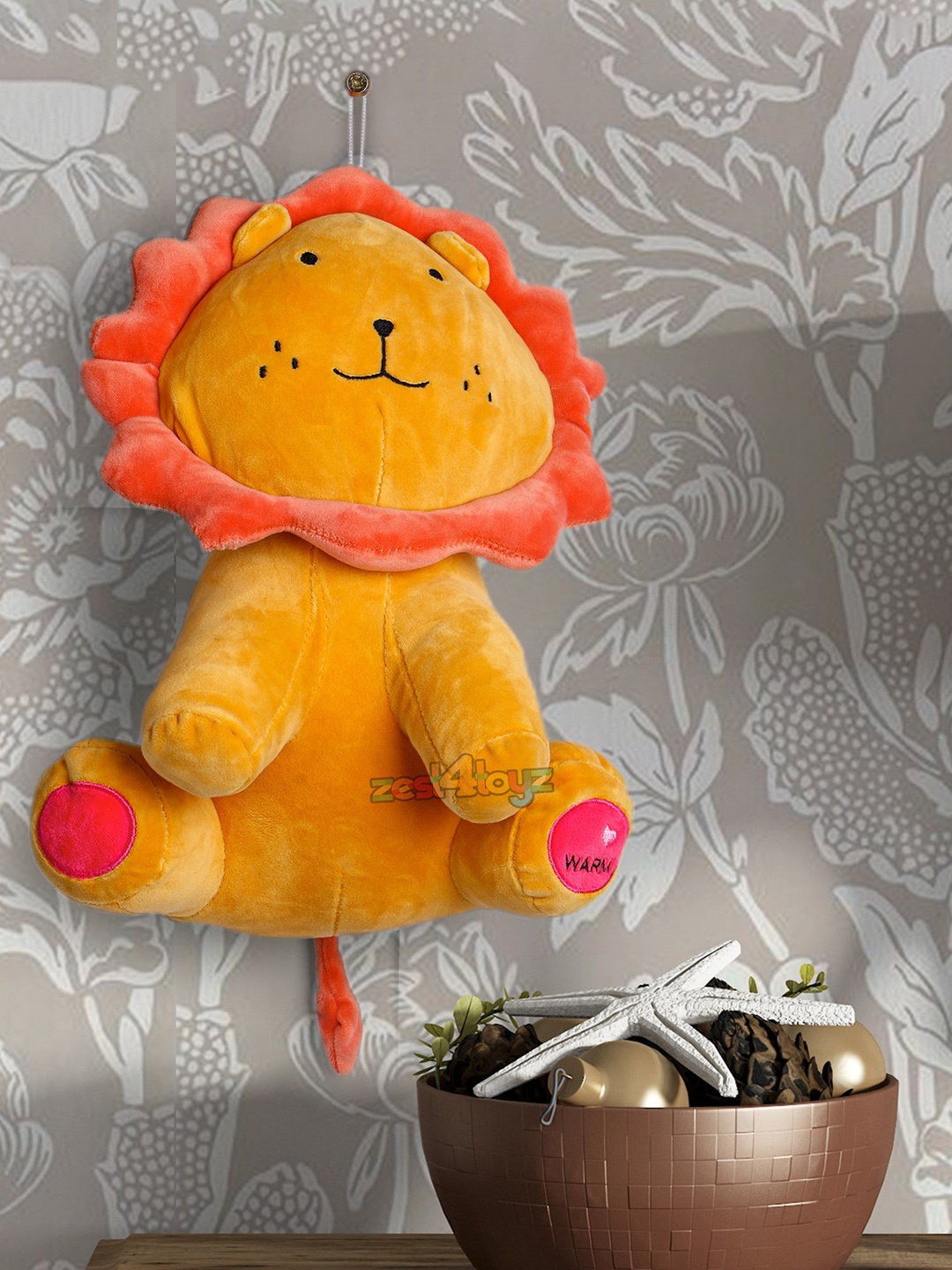 

zest 4 toyz Kids Super Soft Stuffed Sun Lion Toy, Brown