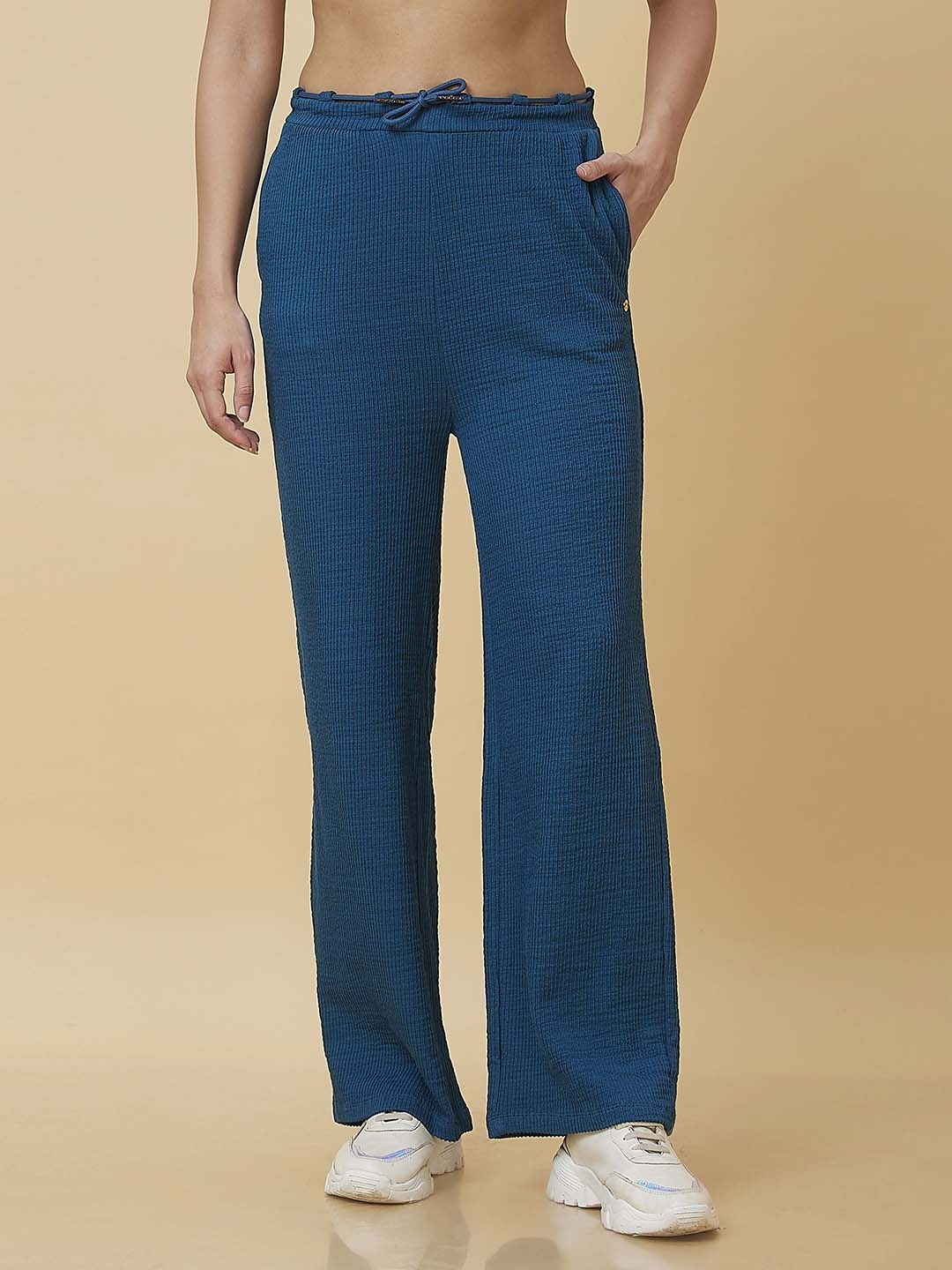 

Being Human Women Mid-Rise Parallel Trouser, Blue