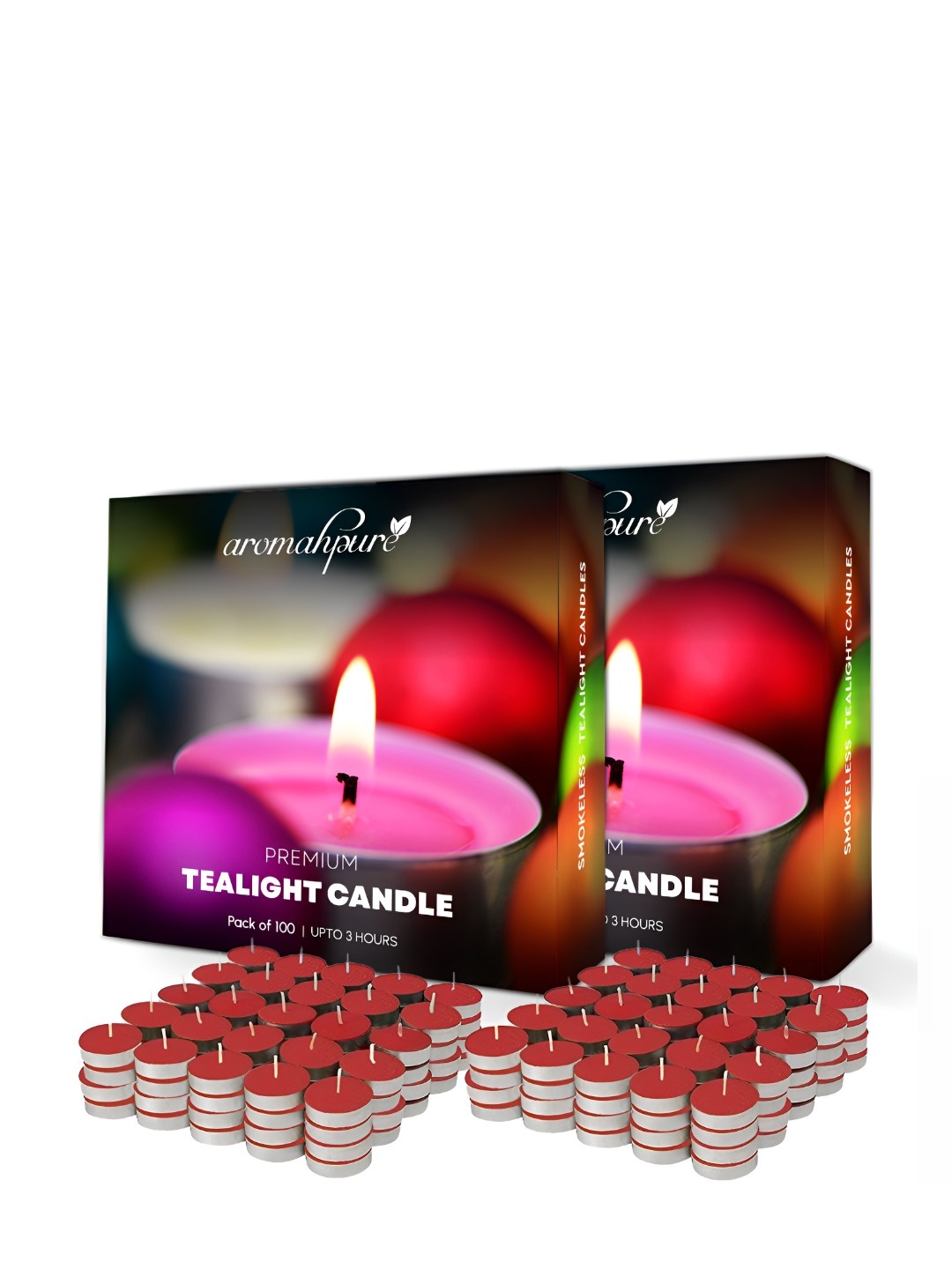 

Aromahpure Red 200Pieces Tea Light Candles