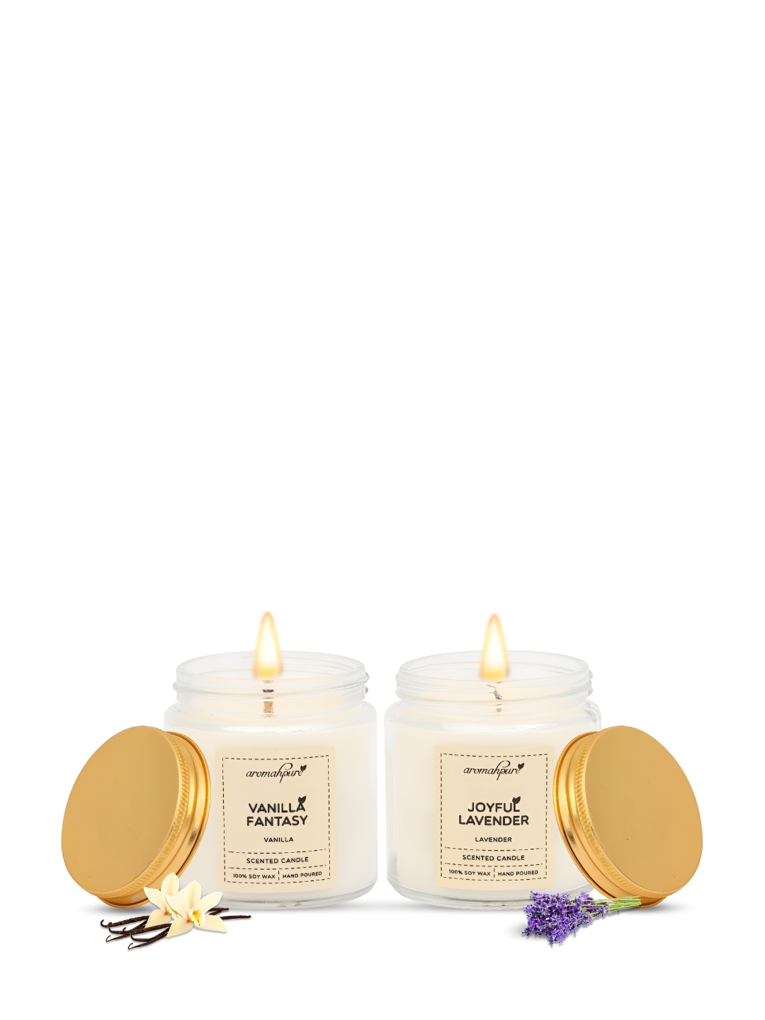 

Aromahpure White 2Pieces Jar Candle