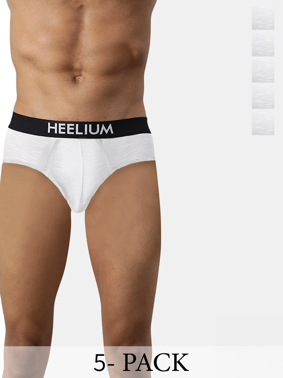 

Heelium Men Pack of 4 Bamboo Super Soft & Odour Free Comfort Fit Brief, White