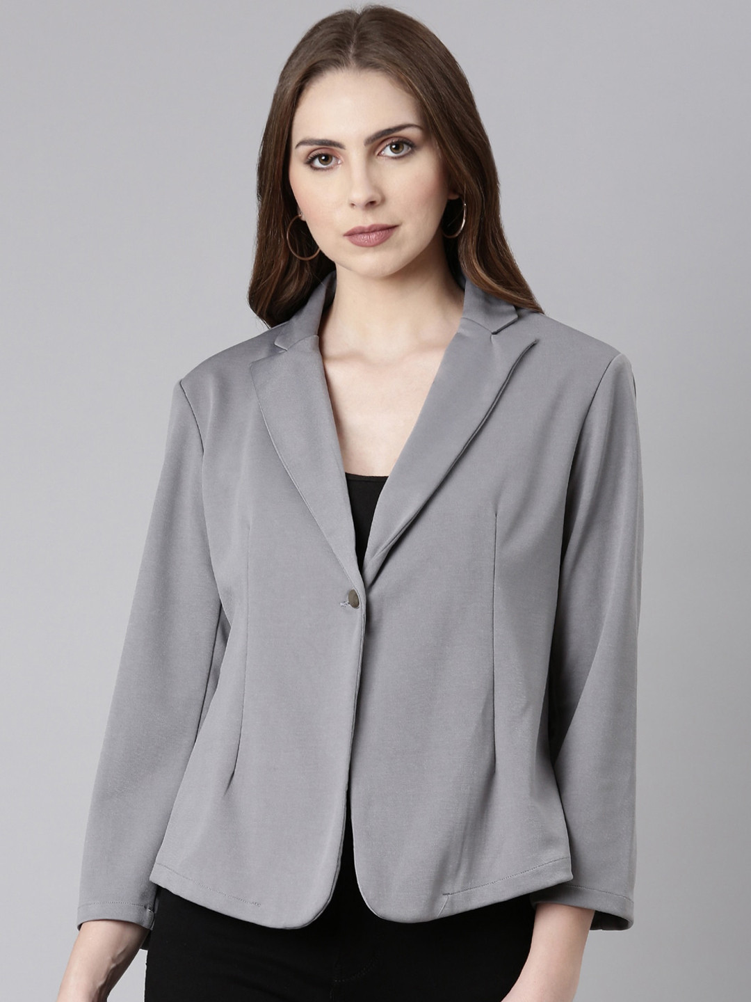 

SHOWOFF Single-Breasted Casual Blazer, Grey