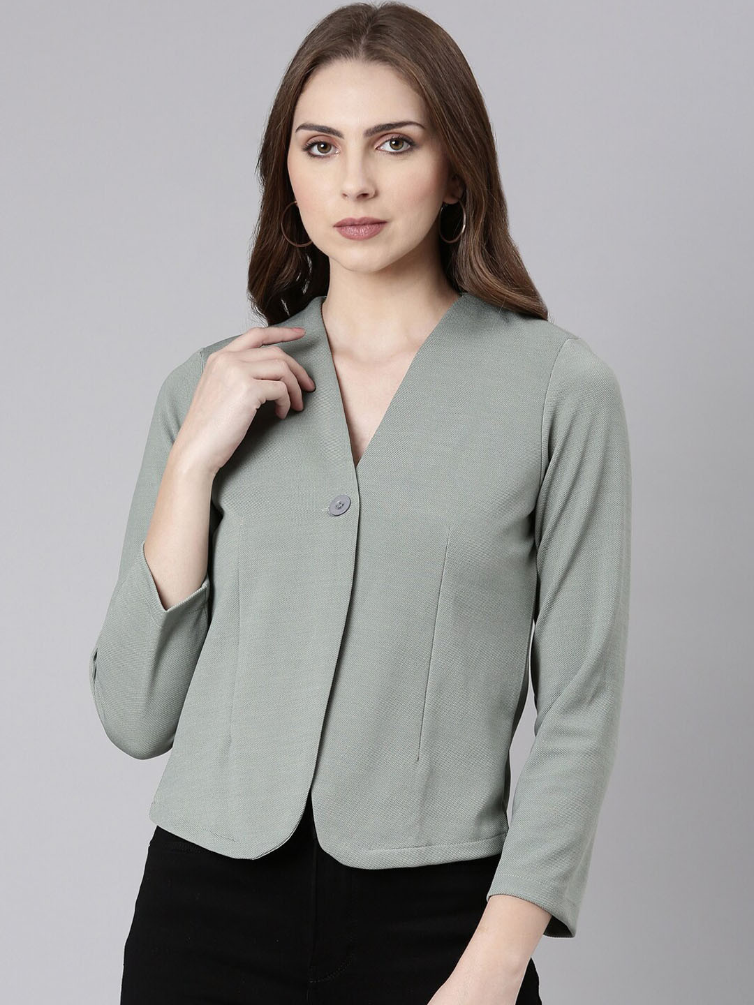 

SHOWOFF Single Breasted Blazers, Sea green