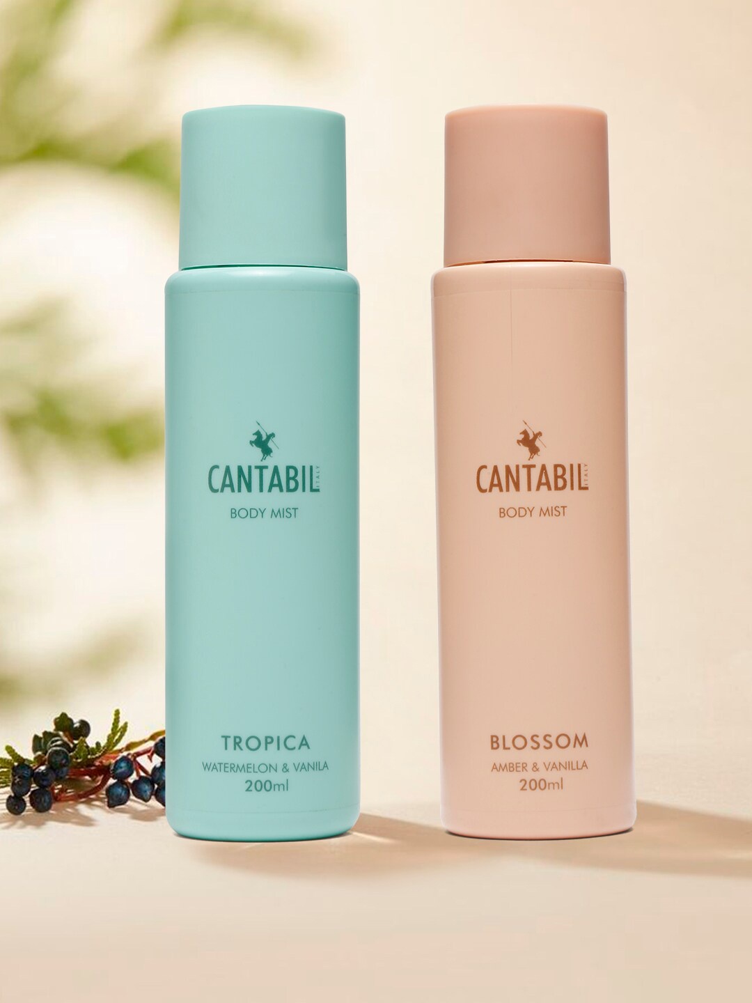 

Cantabil Tropica & Blossom 2-Pcs Long Lasting Body Mist - 200ml Each, Beige