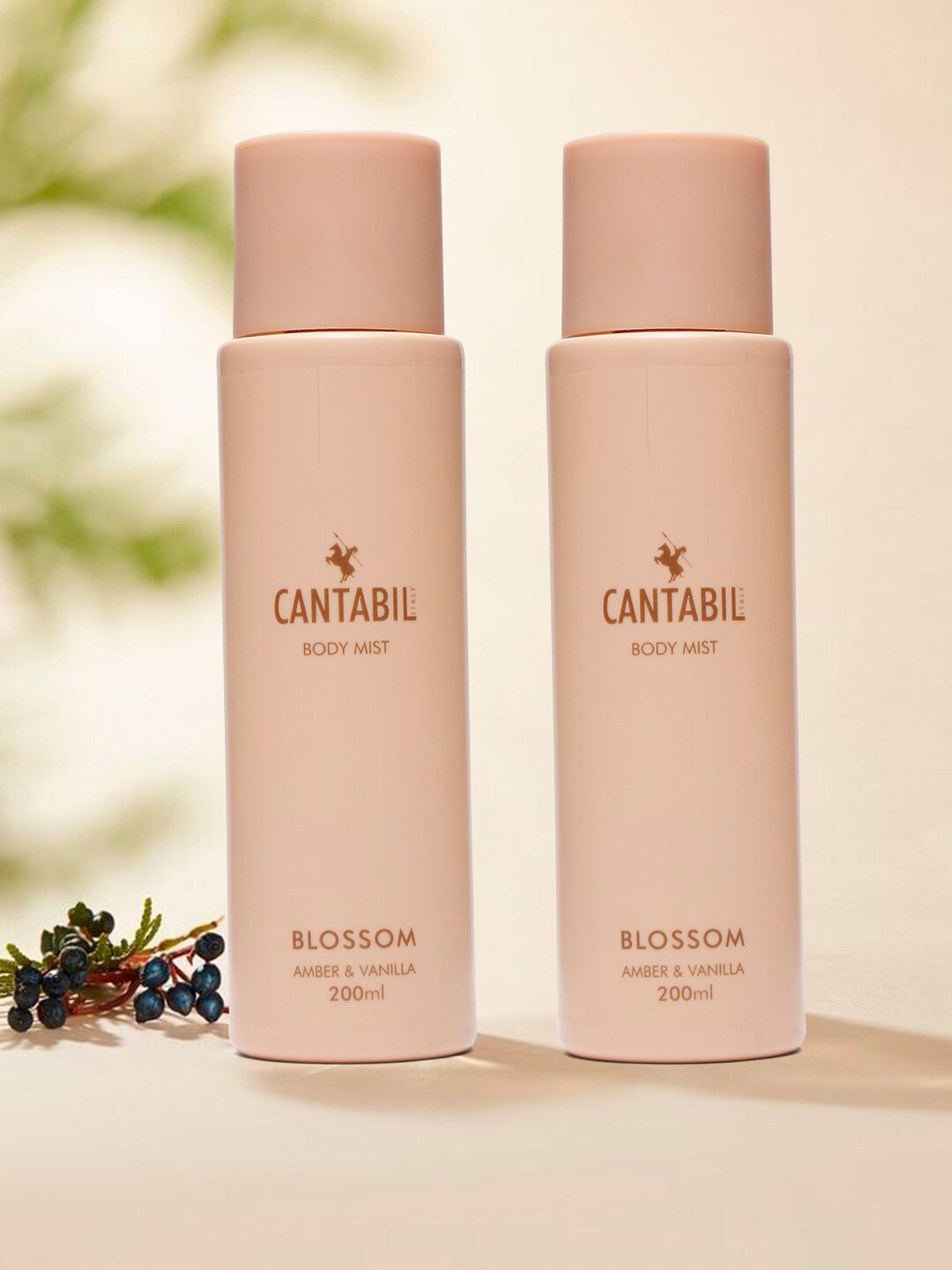 

Cantabil Set of 2 Blossom Amber & Vanilla Body Mist - 200ml Each, Beige