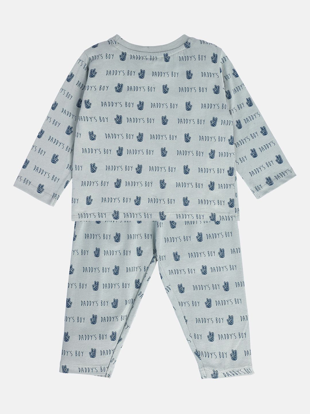 

MINI KLUB Infant Boys Printed Pure Cotton T-shirt With Trousers, Grey