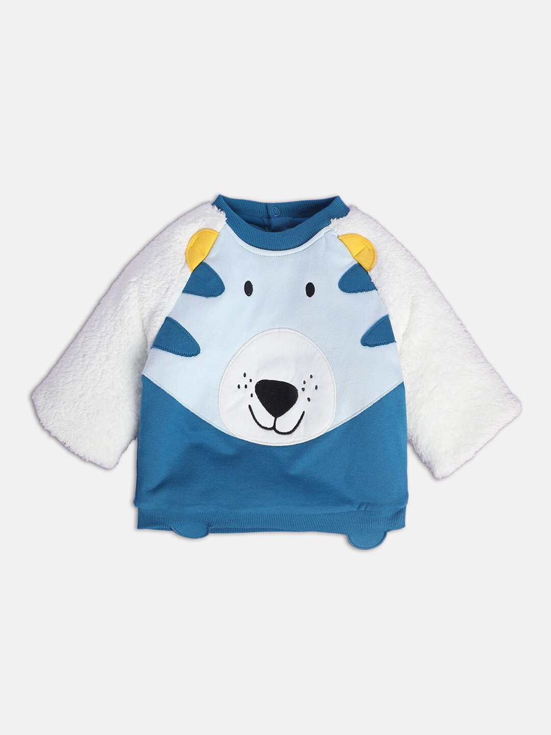 

MINI KLUB Boys Graphic Printed Pure Cotton Pullover Sweatshirt, Blue