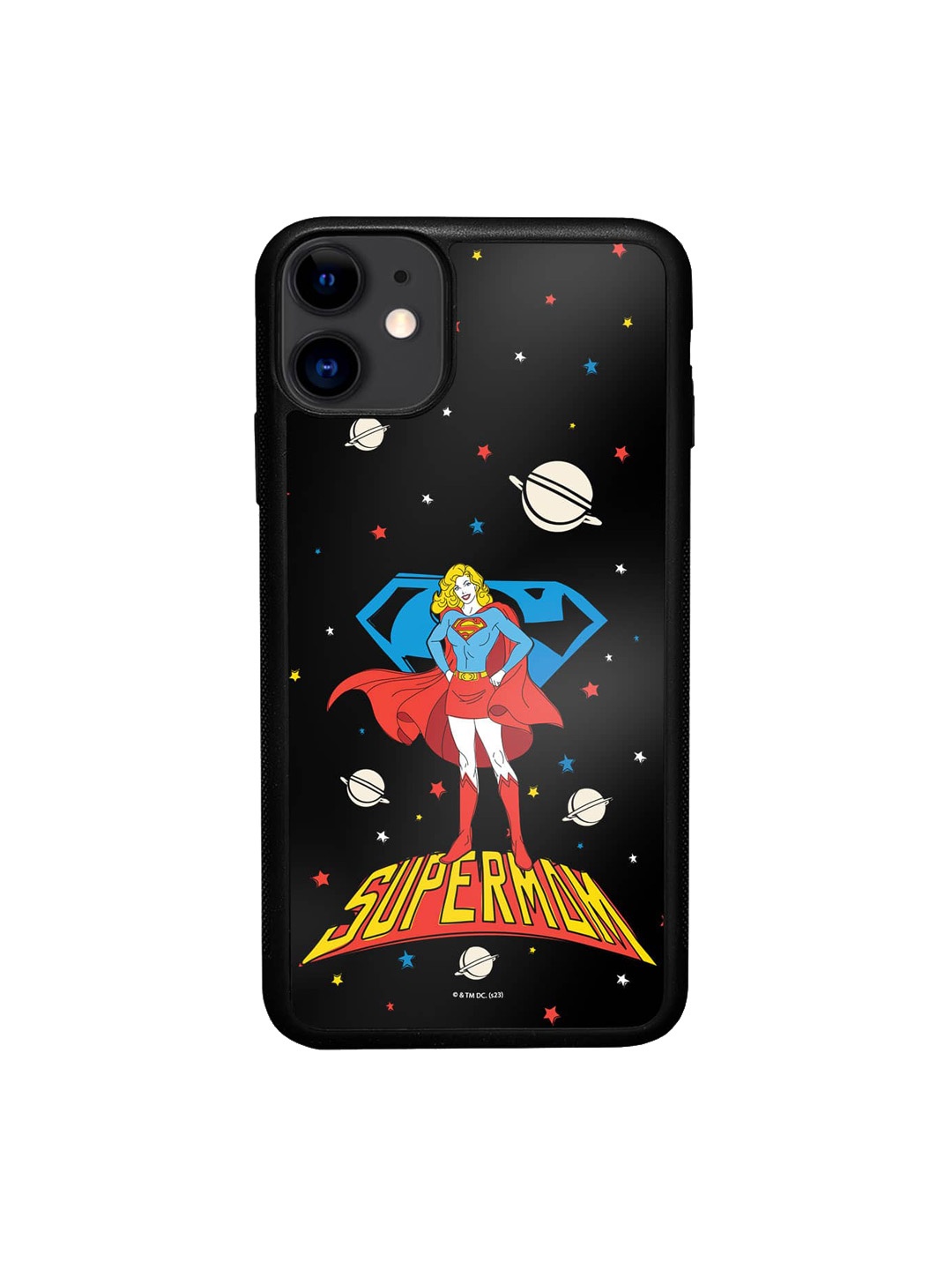 

macmerise Supermom Printed iPhone 11 Bumper Case Cover, Black