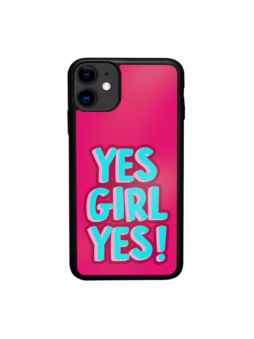 

macmerise Typography Printed iPhone 11 Bumper Case Cover, Pink