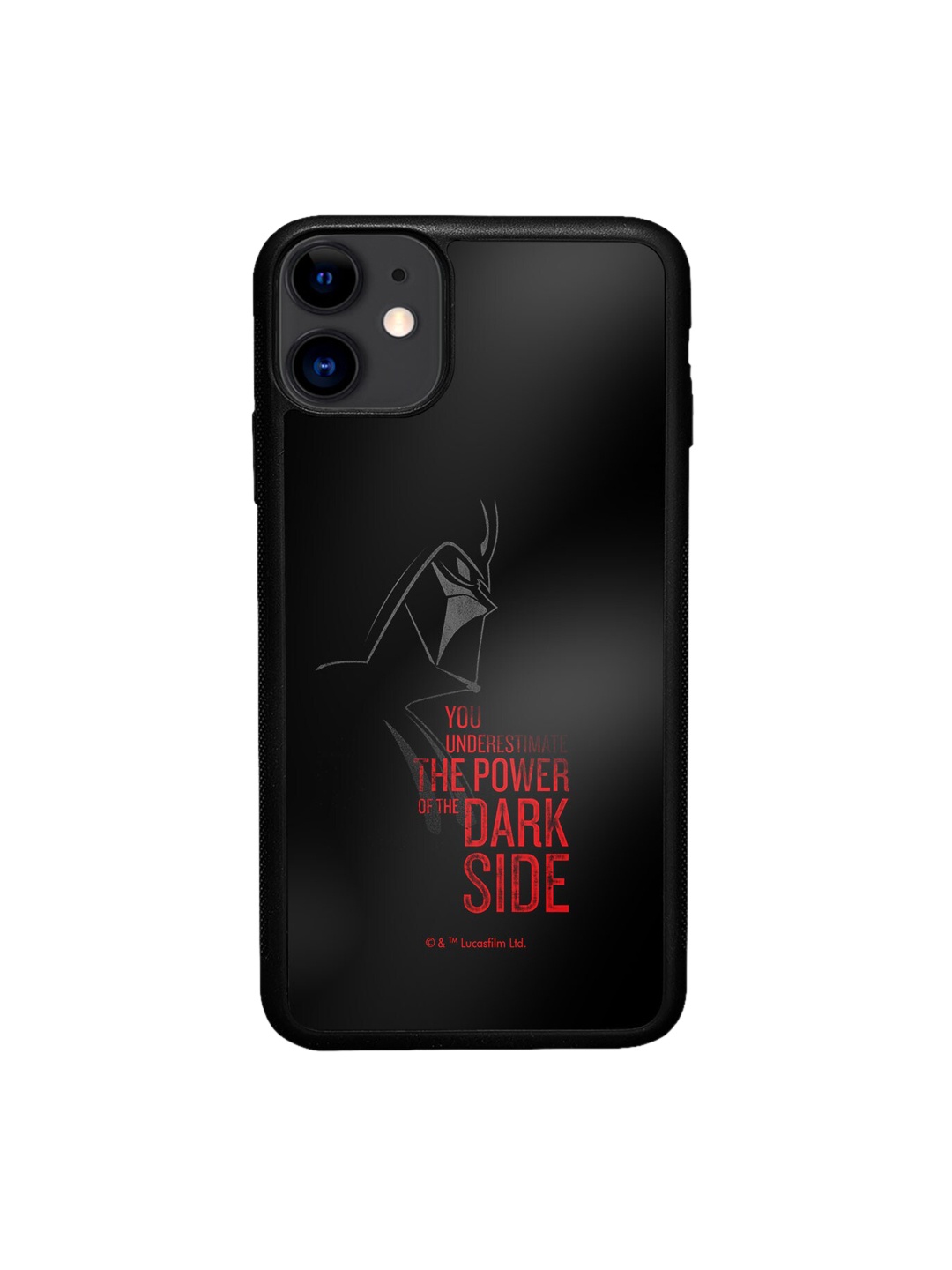 

macmerise The Dark Side Printed iPhone 11 Phone Bumper Case Cover, Black