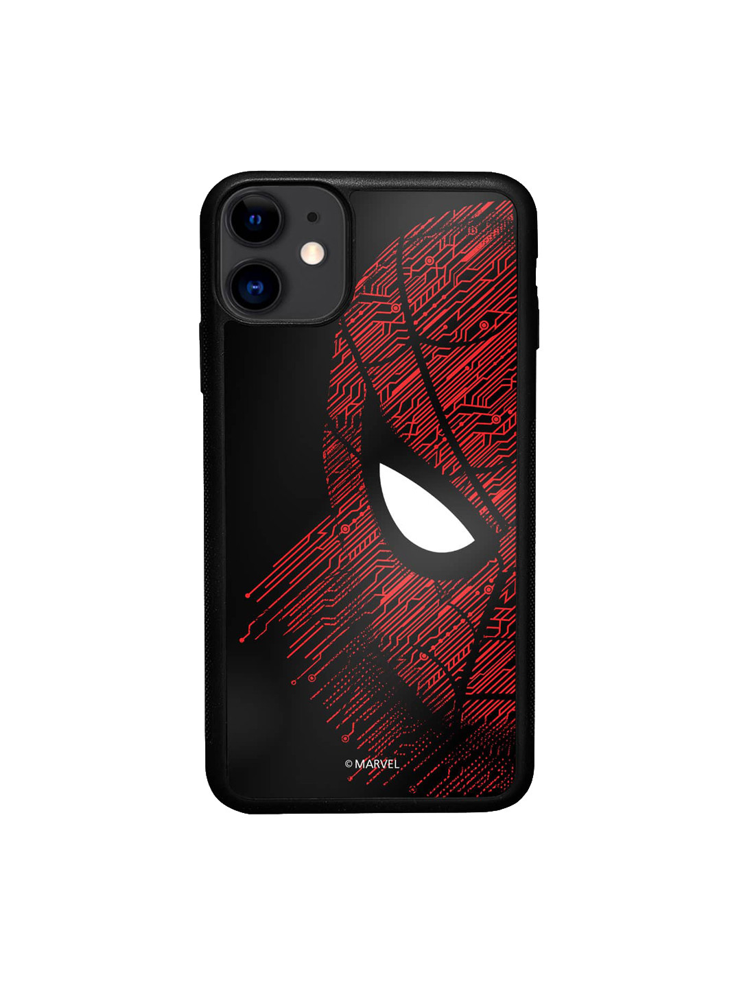 

macmerise Sketch Out Spider Man Printed iPhone 11 Phone Bumper Case Cover, Black