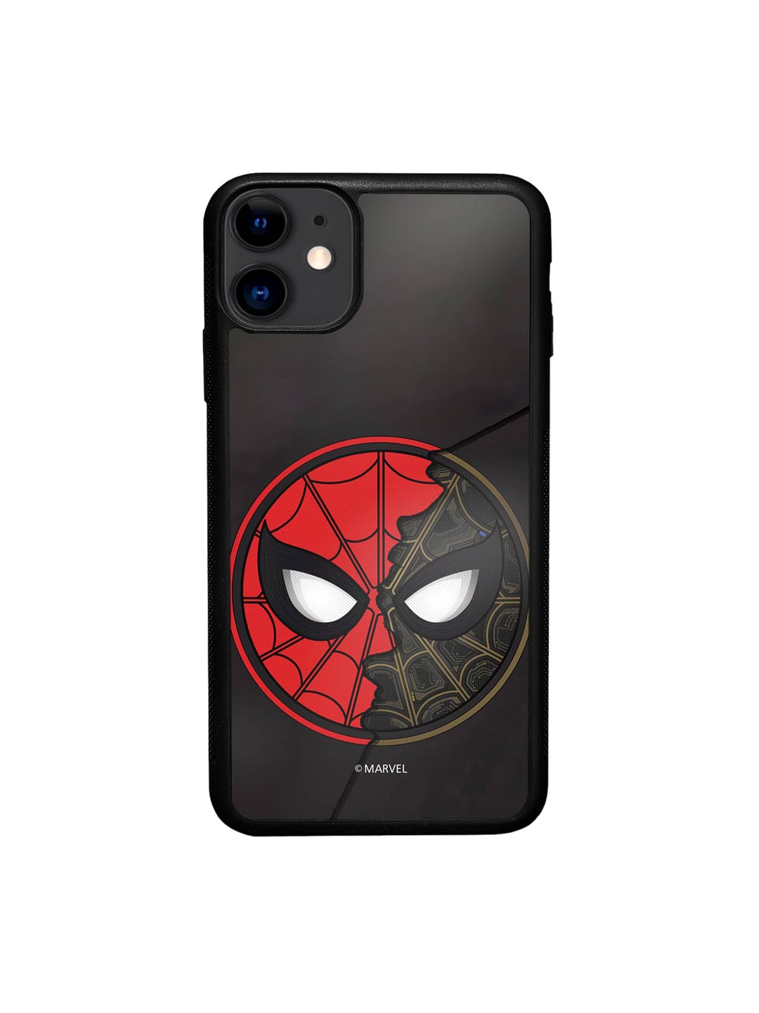 

macmerise Two Face Spider Man iPhone 11 Bumper Case Cover, Black