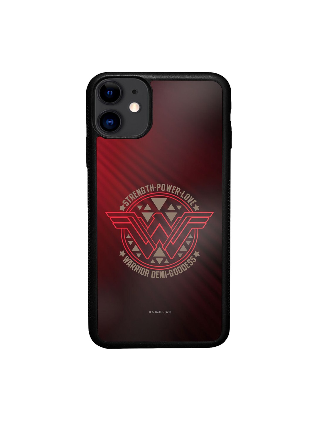 

macmerise Wonder Woman Stamp Printed iPhone 11 Bumper Case Cover, Maroon
