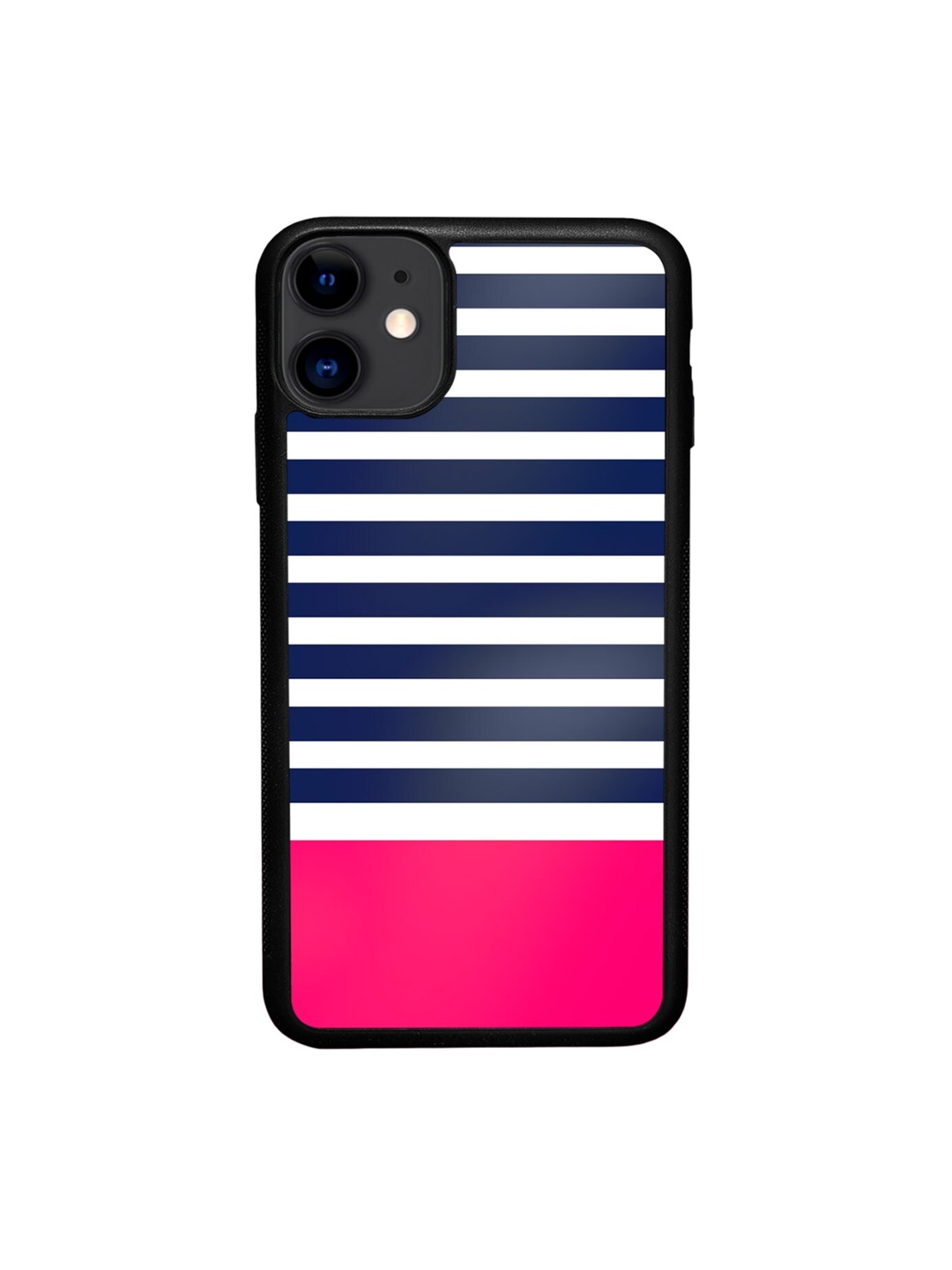 

macmerise Simply Stripes iPhone 11 Bumper Case, Pink