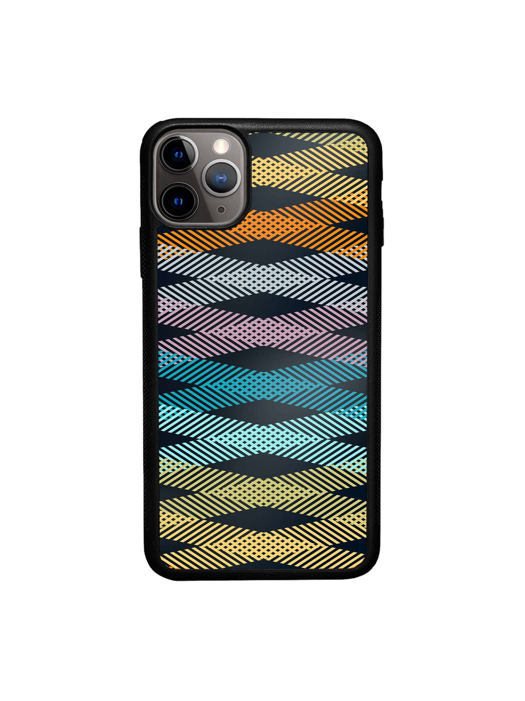 

macmerise Intertwined Printed Glossy Finish iPhone 11 Pro Bumper Case Cover, Black