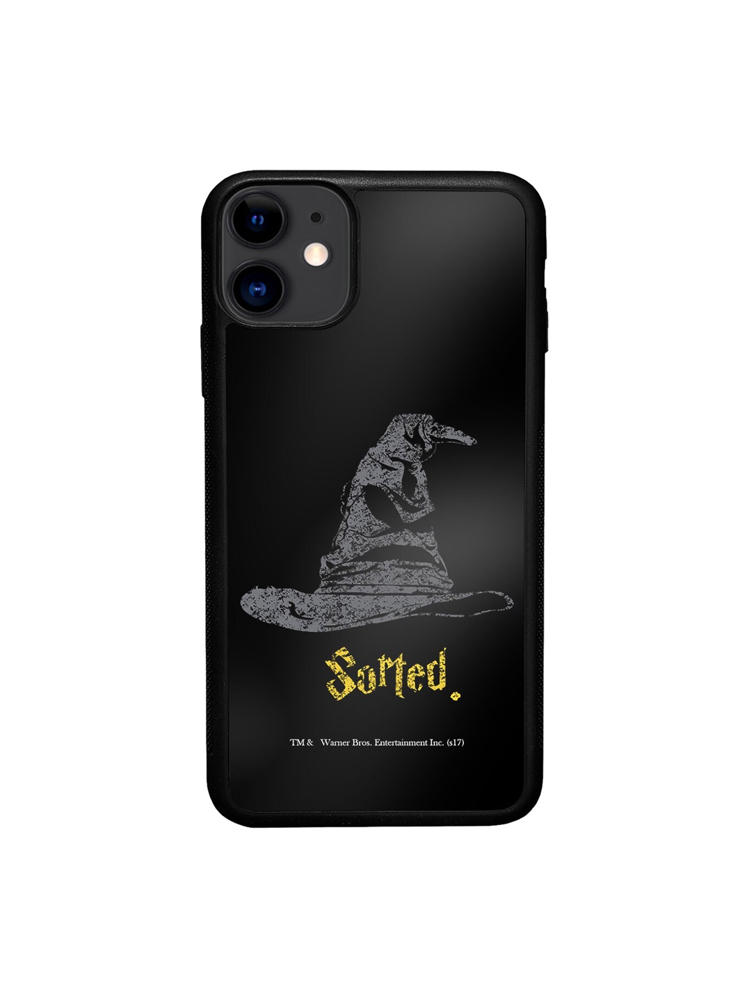 macmerise Sorting Hat Printed iPhone 11 Bumper Case Cover, Black