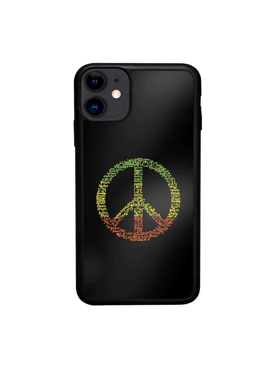

macmerise Geometric Printed iPhone 11 Bumper Case Cover, Black