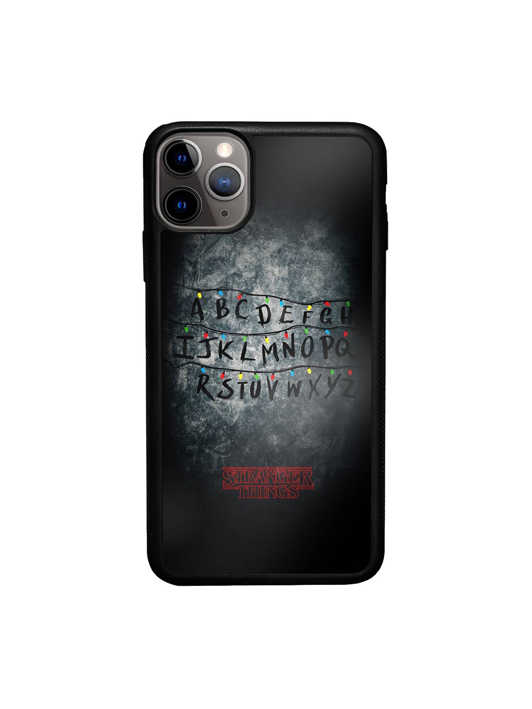 

macmerise Stranger Things Printed iPhone 11 Pro Bumper Case, Black