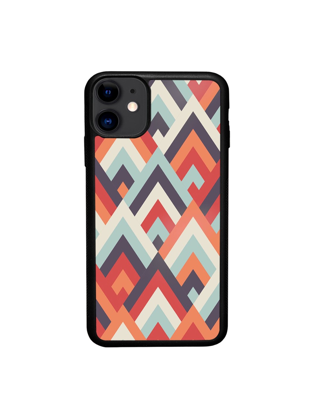 

macmerise Chevron Printed iPhone 11 Bumper Case, Red