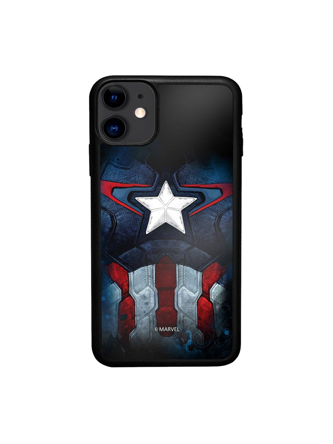 

macmerise Suit Up Captain Printed iPhone 11 Bumper Phone Back Cover, Navy blue