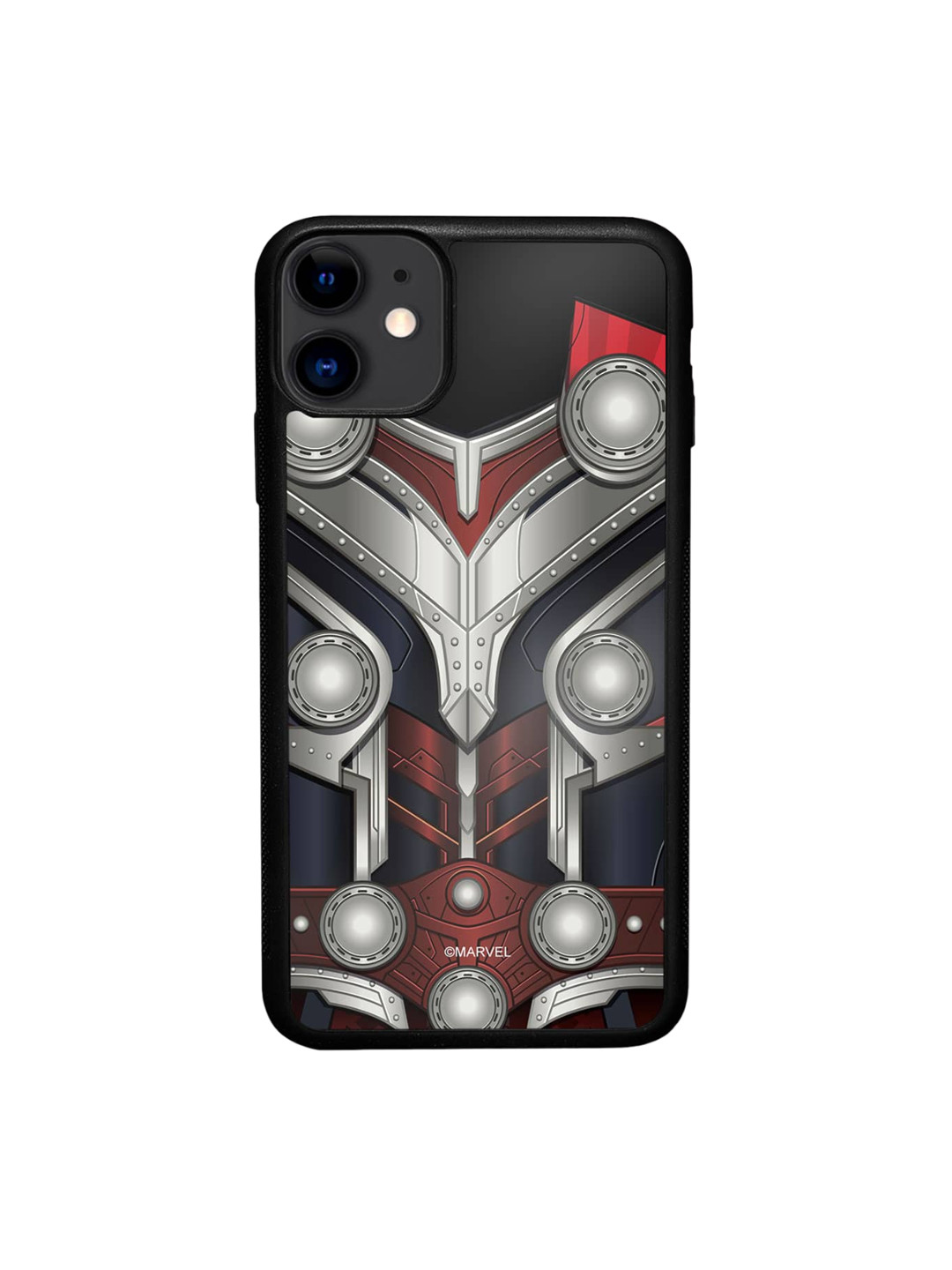 

macmerise Suit Up Mighty Thor Printed iPhone 11 Phone Bumper Case Cover, Black