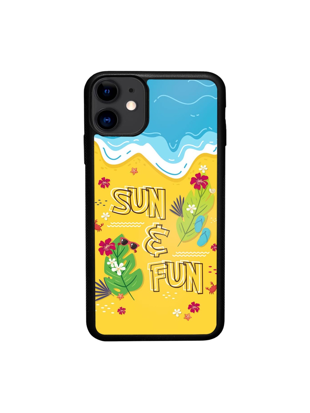 

macmerise Typography Printed iPhone 11 Bumper Case Cover, Yellow