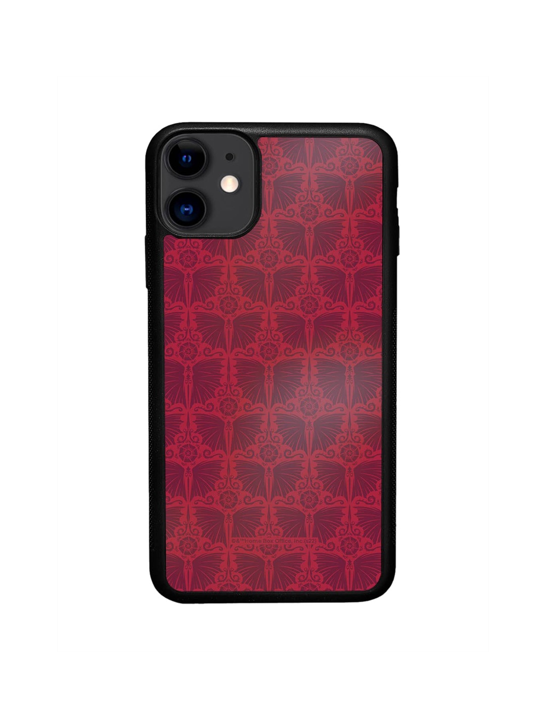

macmerise Geometric Printed iPhone 11 Phone Bumper Case Cover, Red