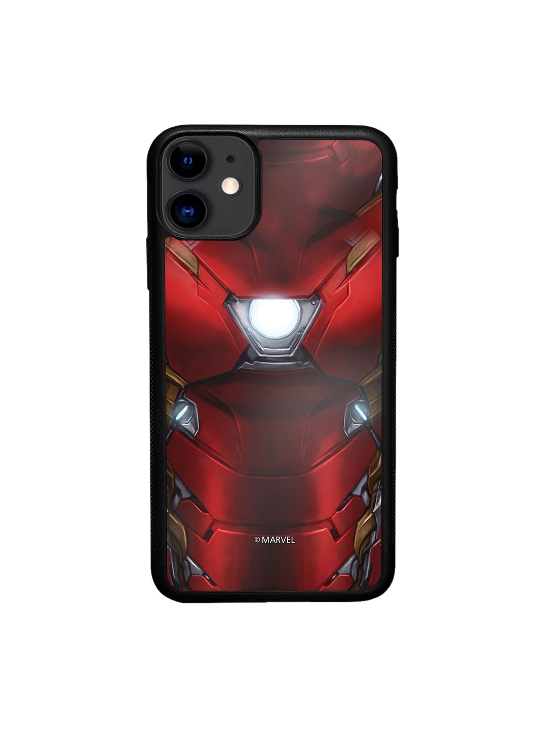 

macmerise Iron Man Printed iPhone 11 Phone Bumper Case Cover, Red