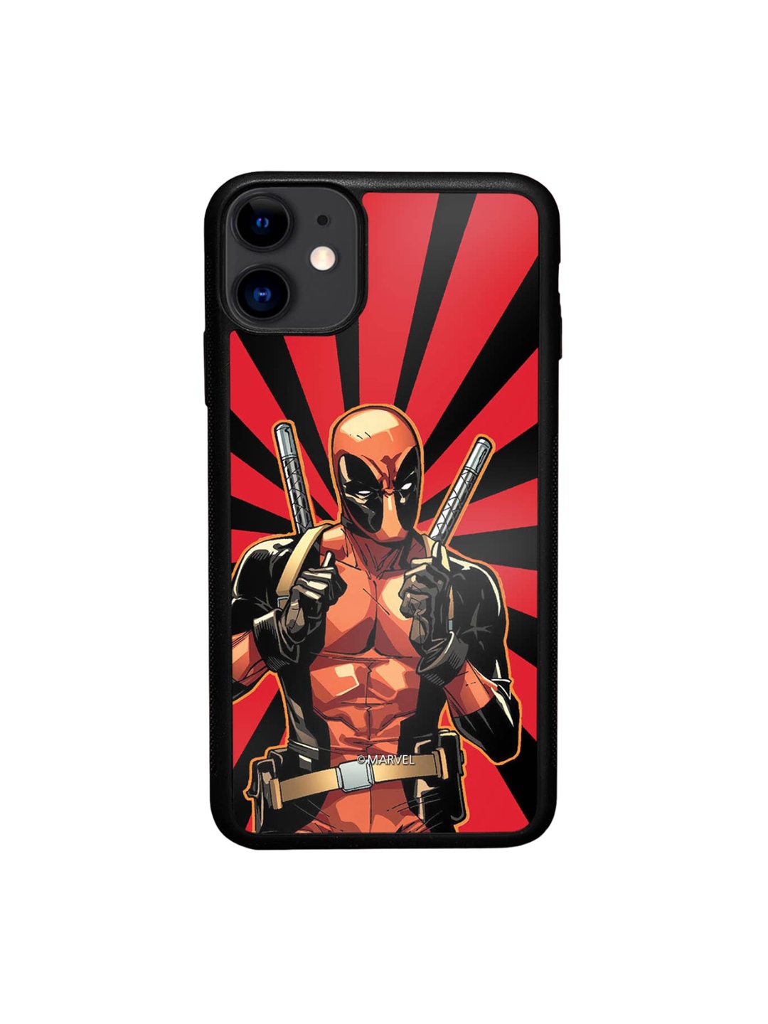 

macmerise Deadpool Printed iPhone 11 Phone Bumper Case, Red