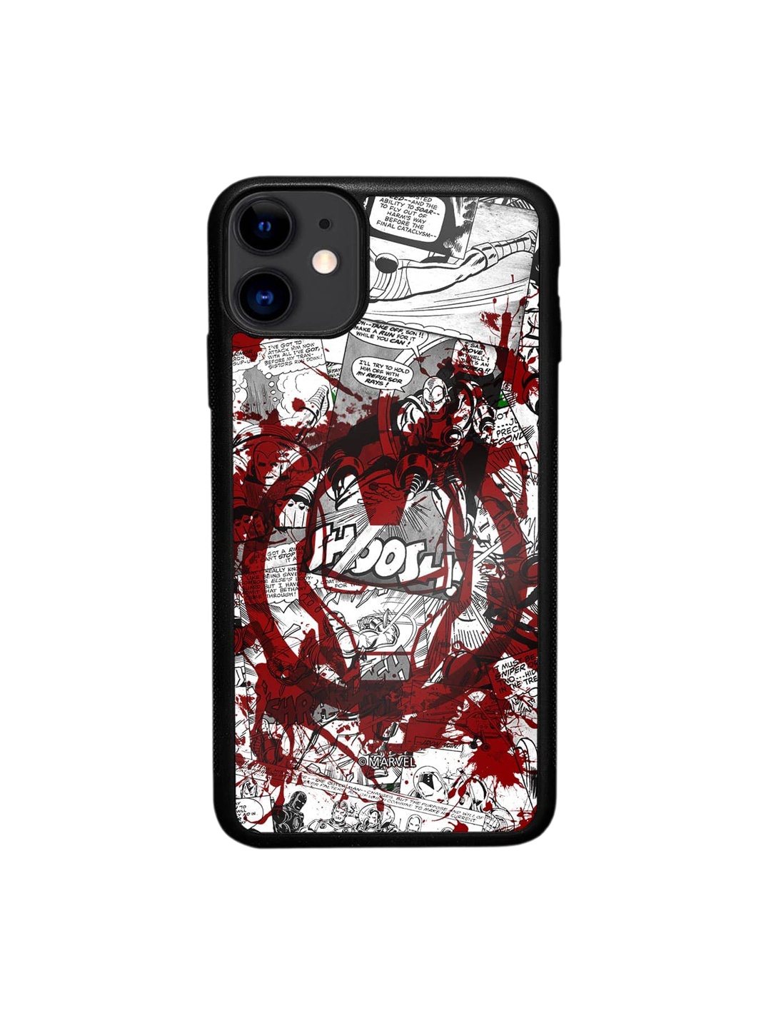

macmerise Splash Iron Man iPhone 11 Bumper Case Cover, White