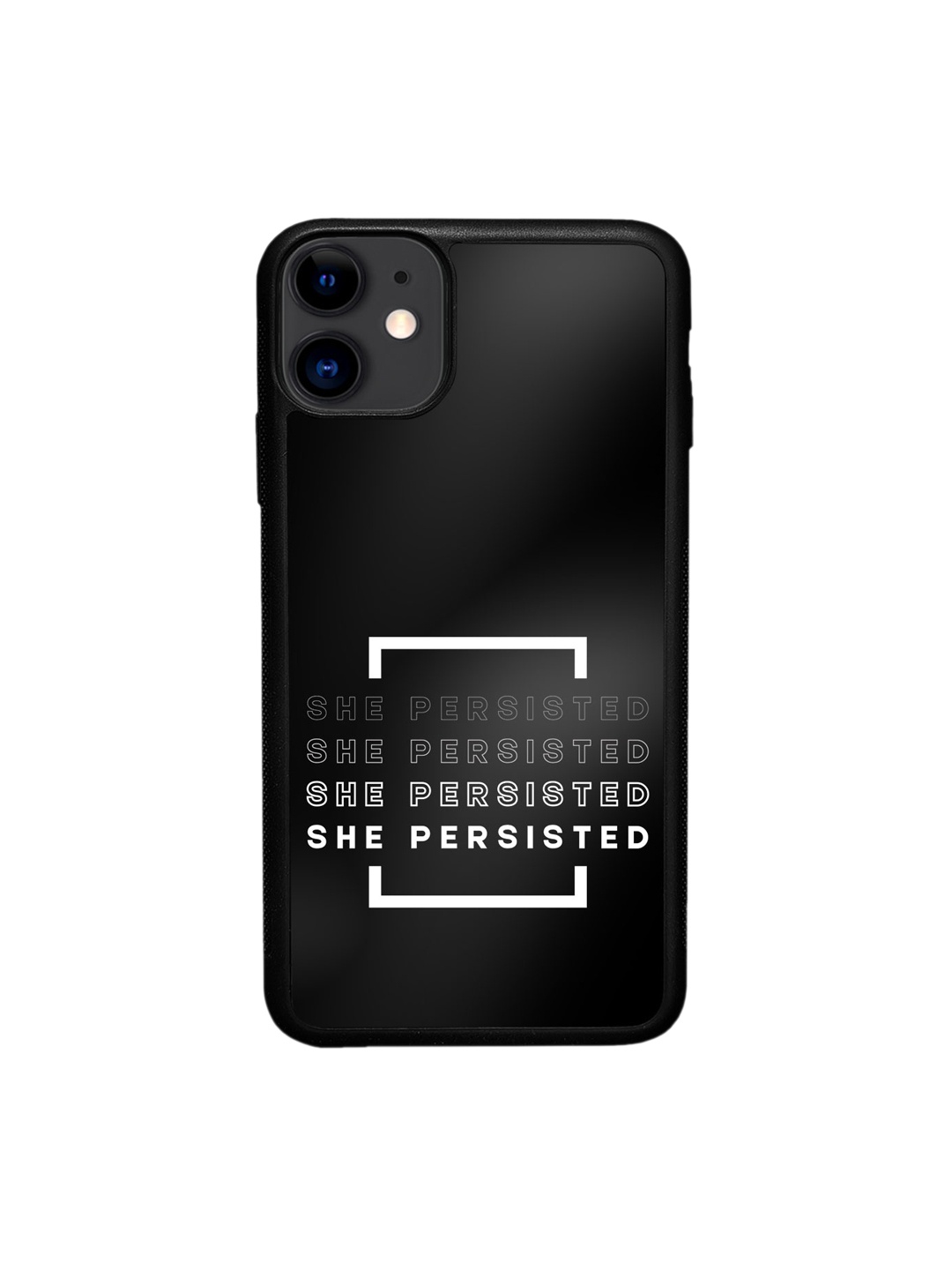 

macmerise She Persisted Printed iPhone 11 Phone Bumper Case, Black