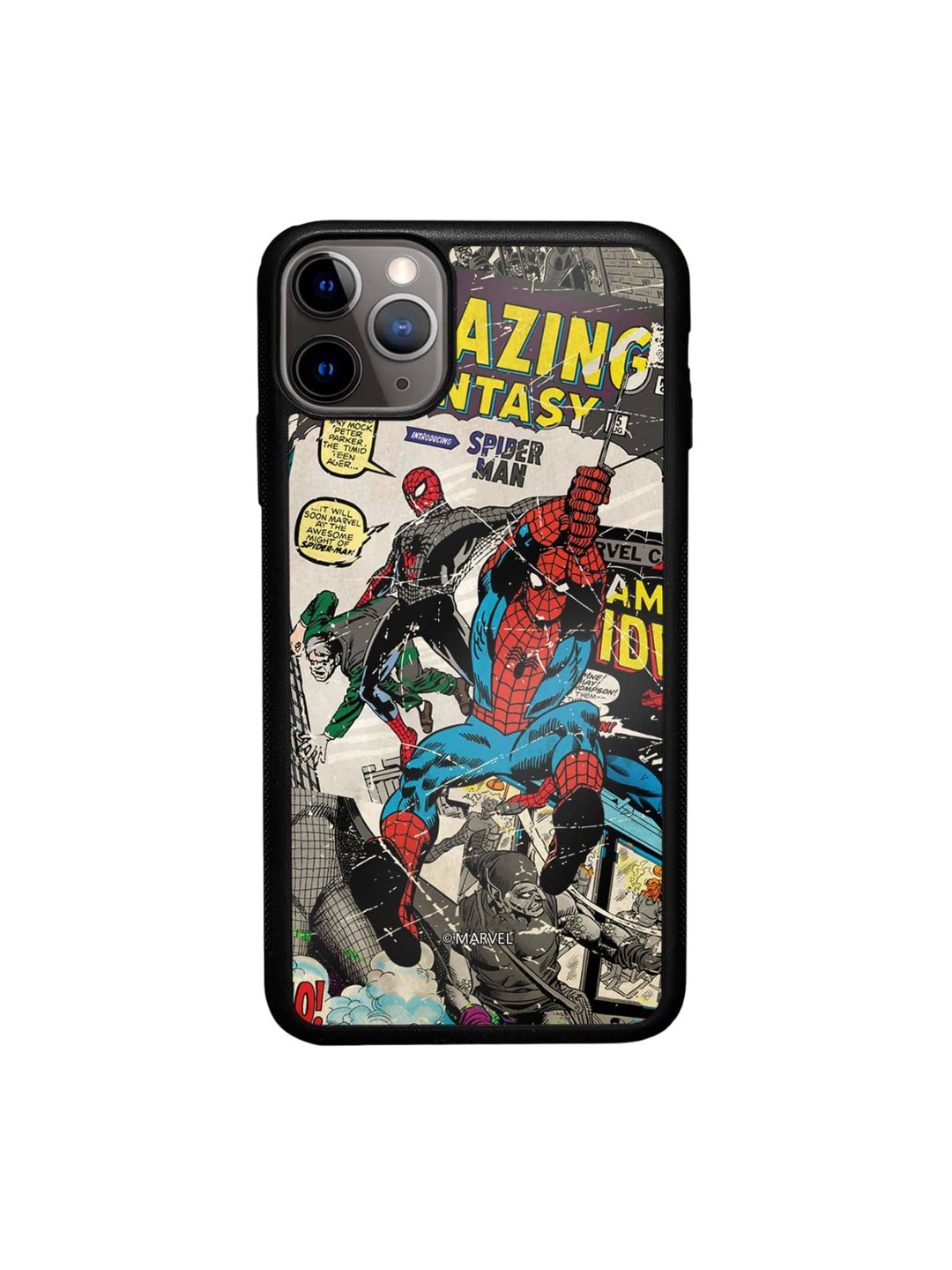 

macmerise Comic Spidey iPhone 11 Pro Bumper Case Cover, Black