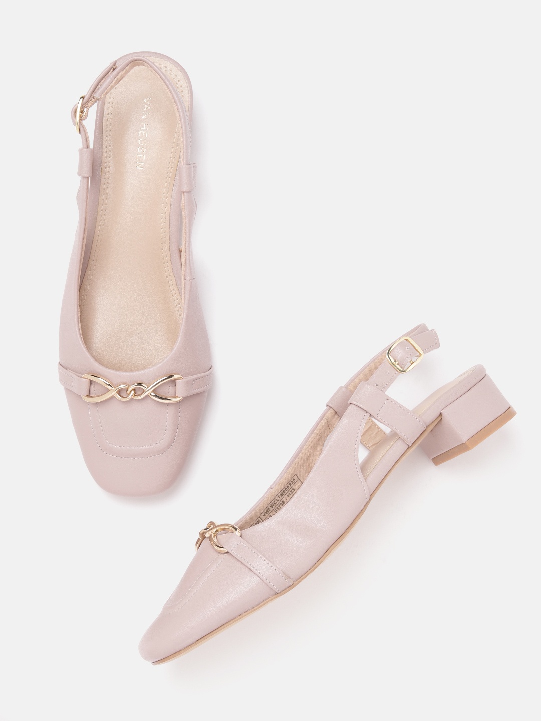 

Van Heusen Block Heel Mules, Mauve