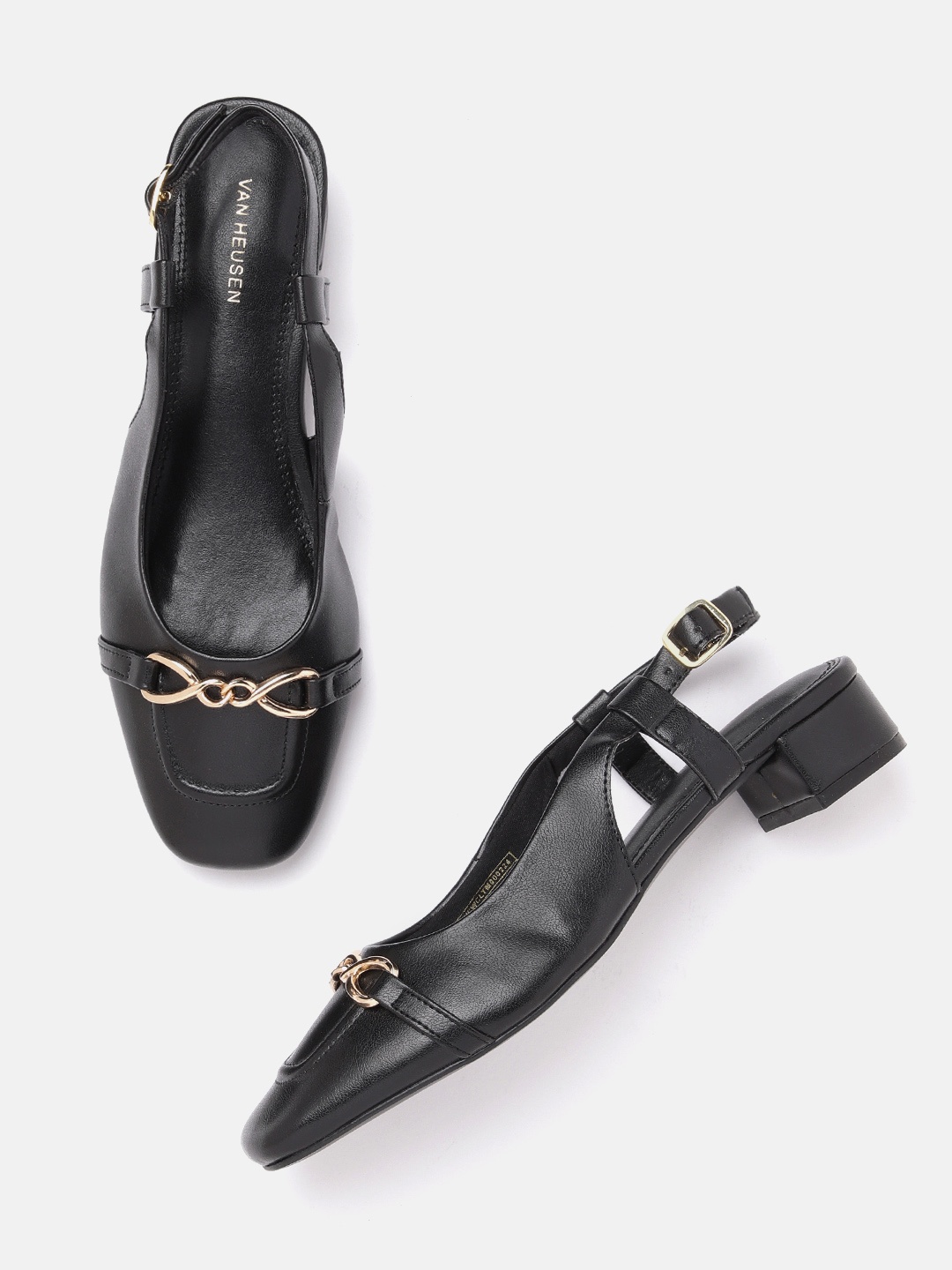 

Van Heusen Block Heel Mules, Black