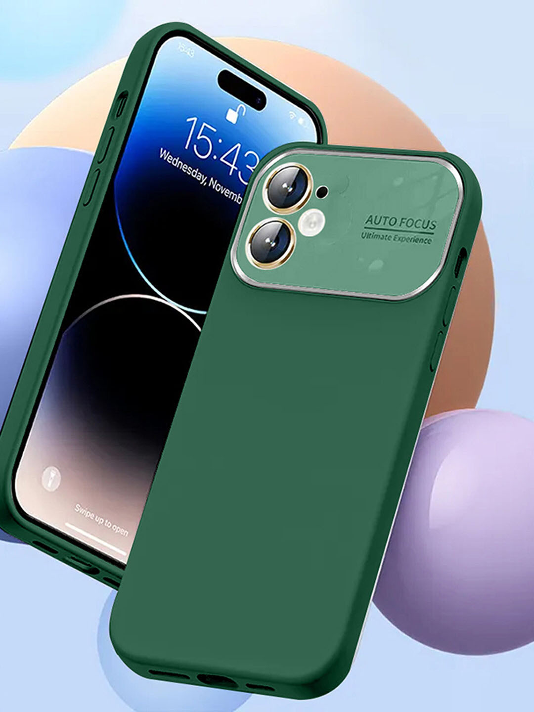 

Karwan Back Cases & Covers Compatible For iPhone 12, Green