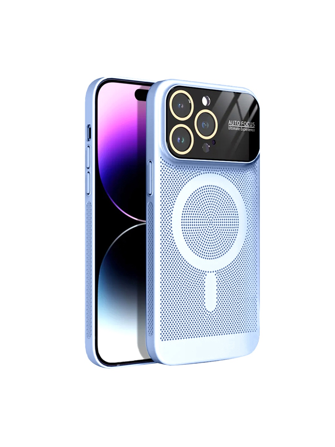 

Karwan Dotcash Printed iPhone 14 Pro Back Case Cover, Blue