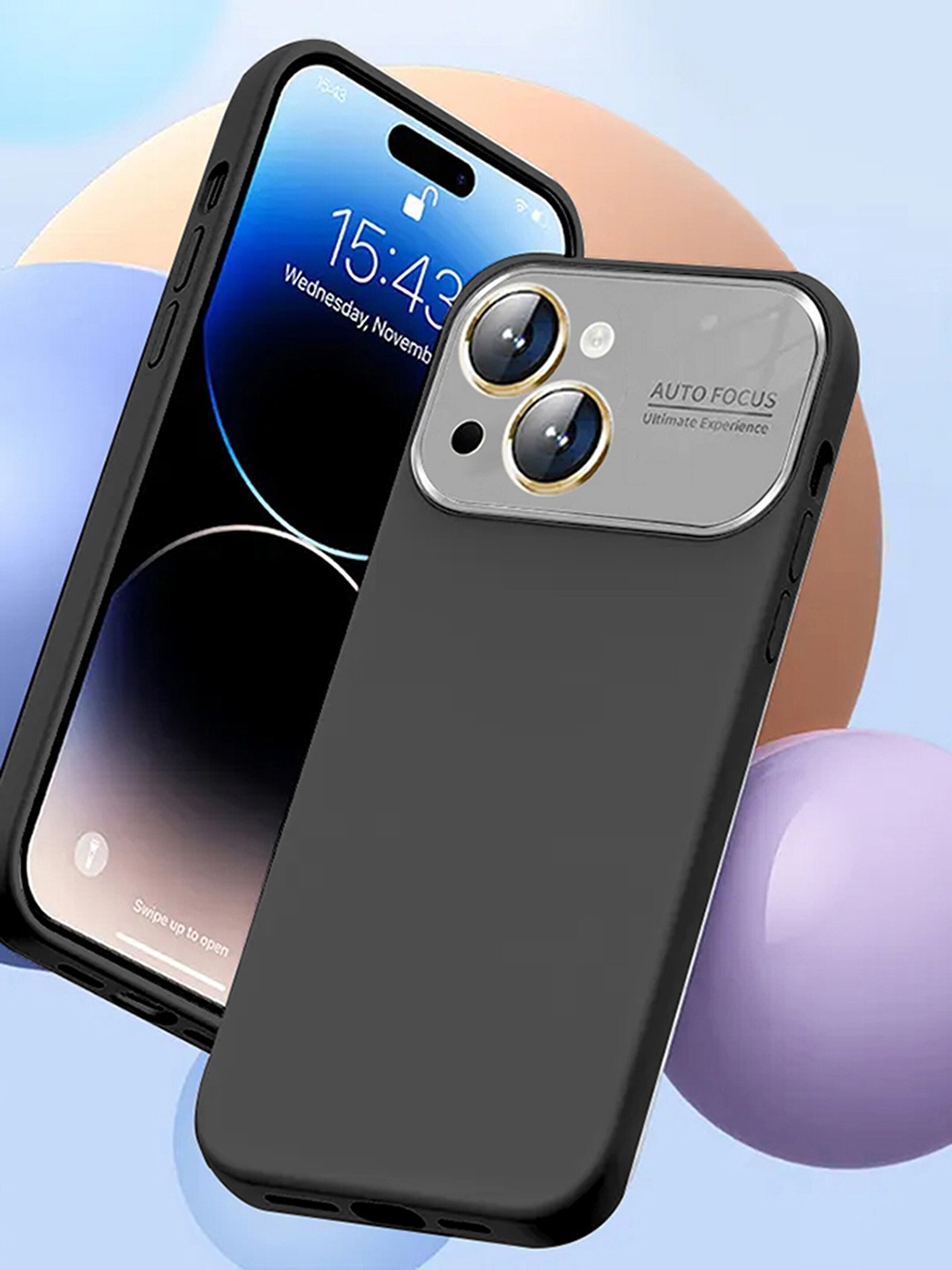 

Karwan iPhone 14 Back Case Cover, Black