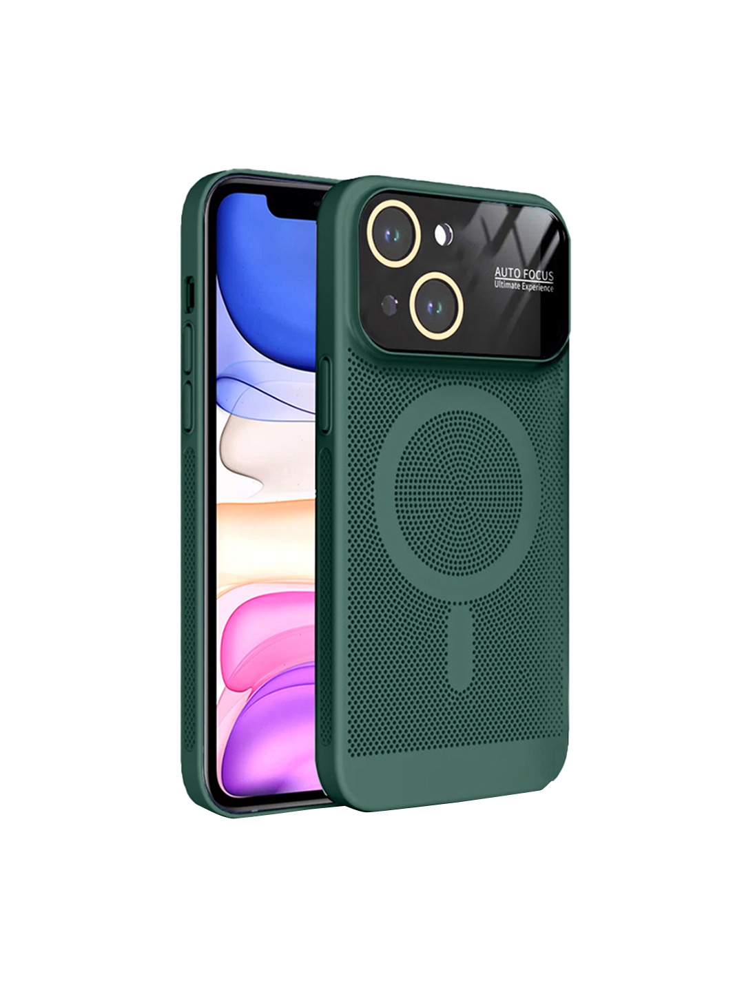 

Karwan Lens Dotcash Scratch Resistance iPhone 14 Back Case, Green