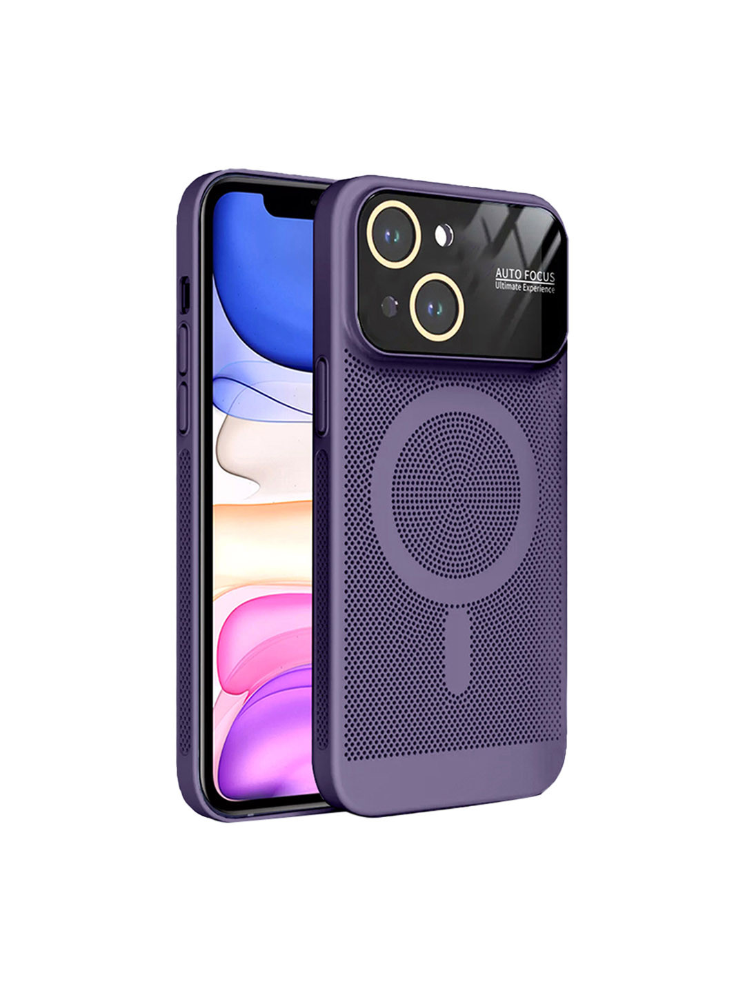 

Karwan Dotcash iPhone 14 Back Case Cover, Purple