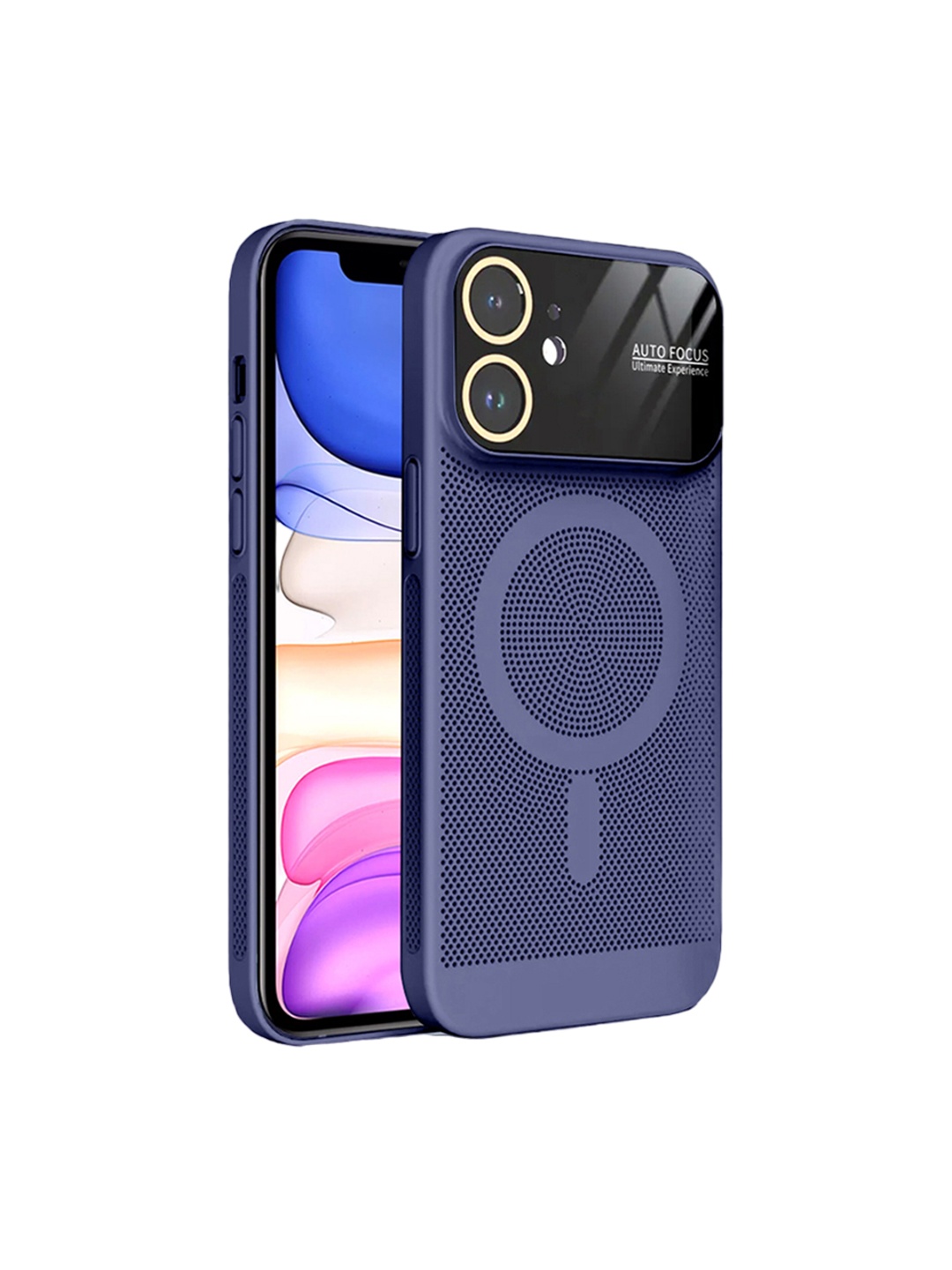 

Karwan iPhone 12 Lens Dotcash Back Case, Blue