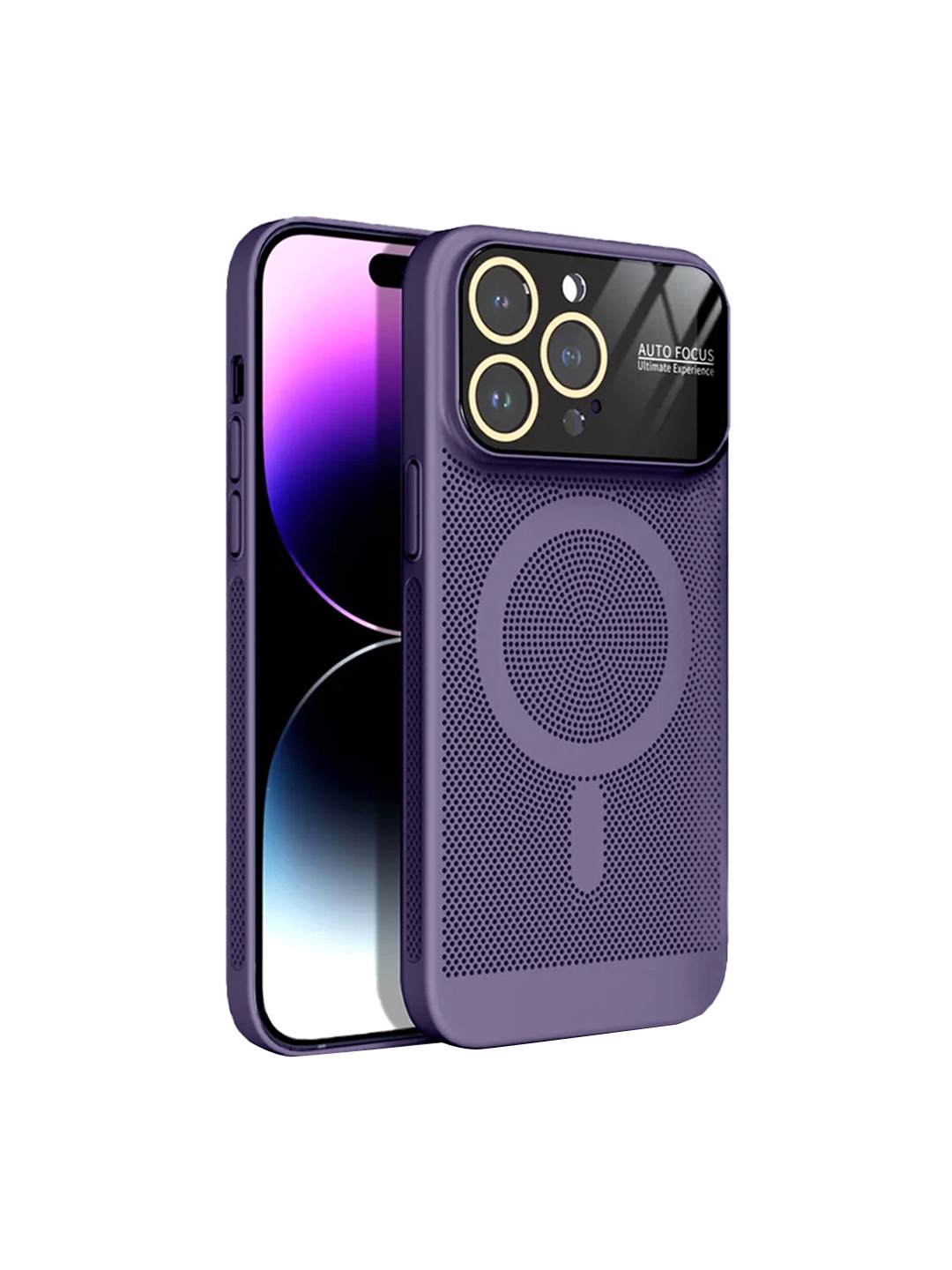 

Karwan Geometric Printed iPhone 14 Pro Case Cover, Purple