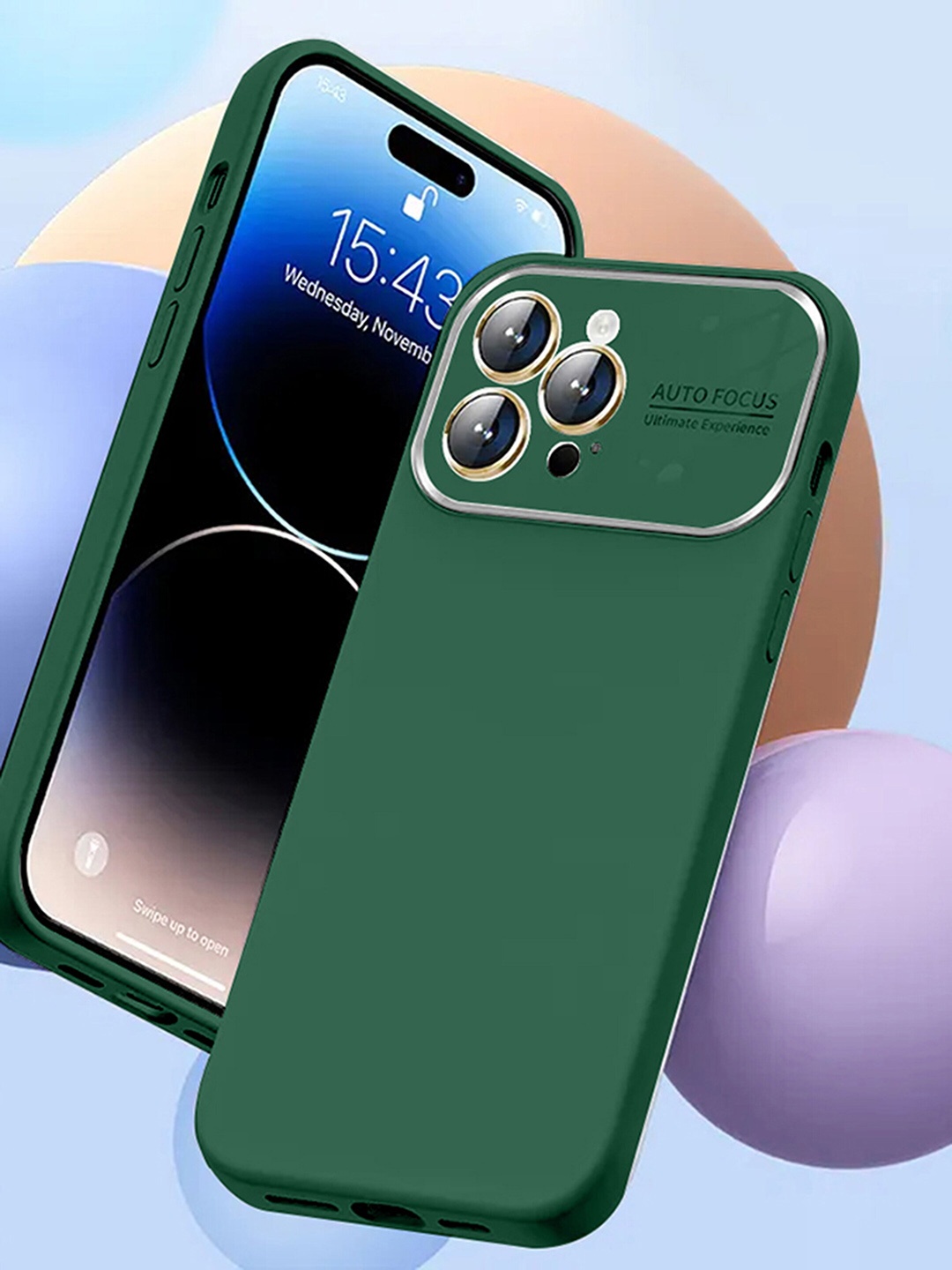 

Karwan iPhone 14 Pro Lens Phone Back Cover, Green