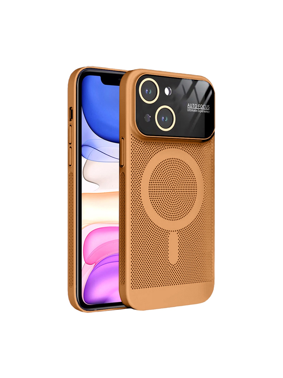 

Karwan iPhone 13 Lens Dotcash Back Case, Tan