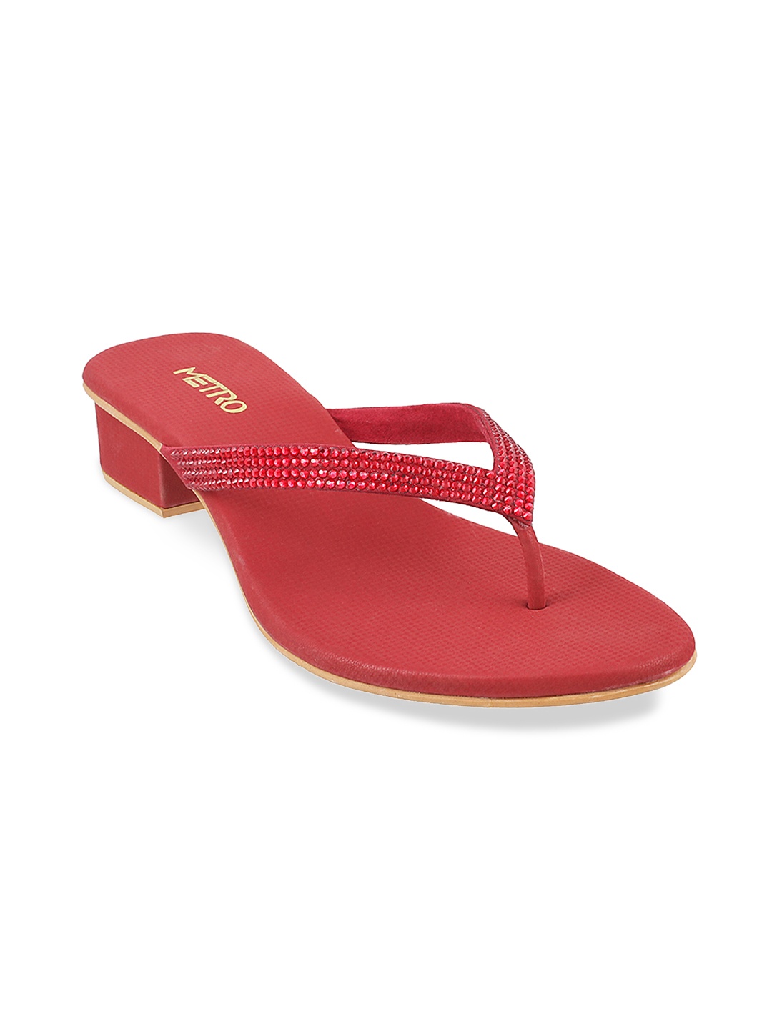

Metro Women Red Solid Sandals