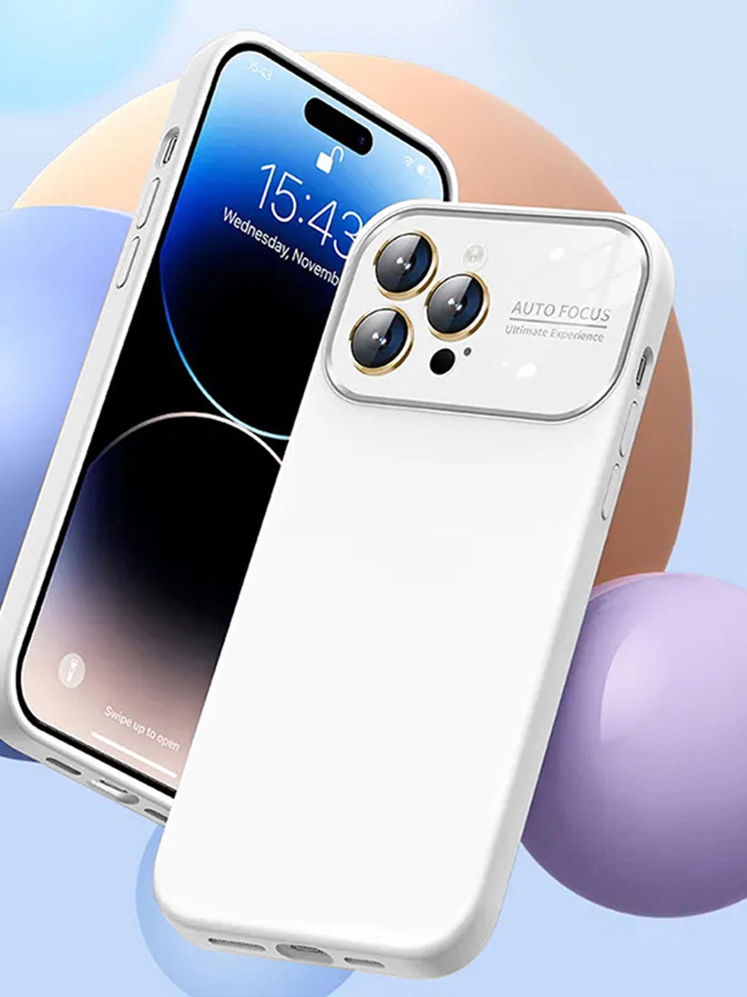 

Karwan iPhone 13 Pro max Compatible Back Case Cover, White