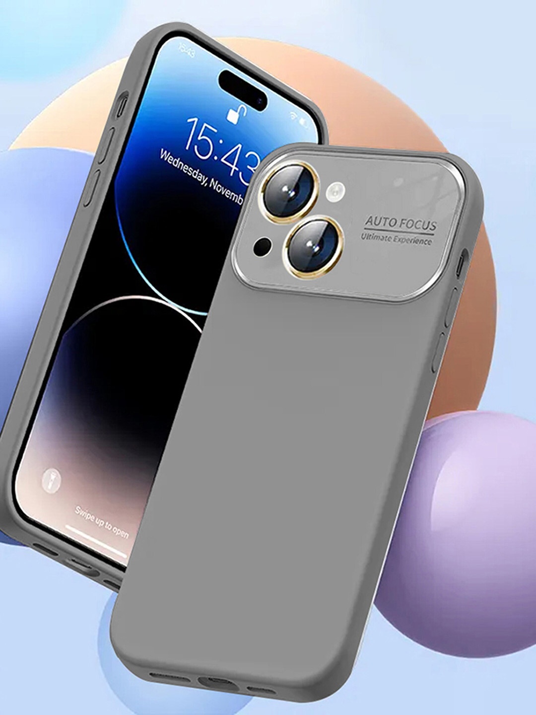 

Karwan Grey i Phone 14 Back Case & Covers Compatible